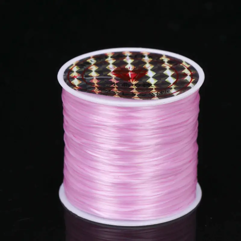 Cuộn Dây Cước Thun Lụa Co Giãn Nhiều Màu Xỏ Chuỗi Hạt 0.6MM*60M