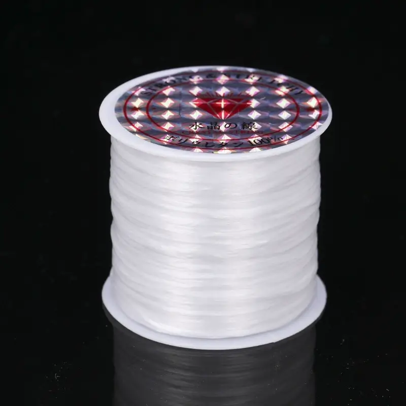 Cuộn Dây Cước Thun Lụa Co Giãn Nhiều Màu Xỏ Chuỗi Hạt 0.6MM*60M