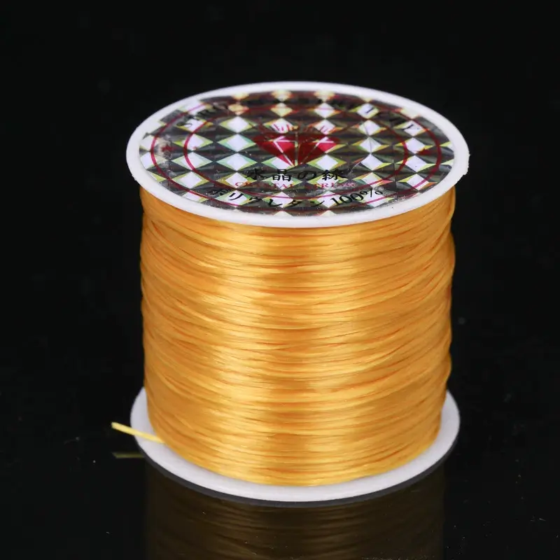 Cuộn Dây Cước Thun Lụa Co Giãn Nhiều Màu Xỏ Chuỗi Hạt 0.6MM*60M