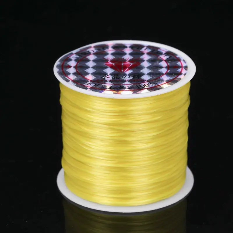 Cuộn Dây Cước Thun Lụa Co Giãn Nhiều Màu Xỏ Chuỗi Hạt 0.6MM*60M