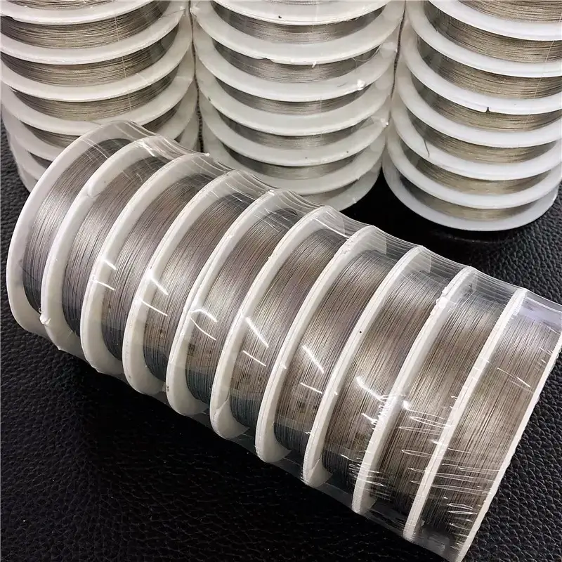 Cuộn dây thép không gỉ xỏ hạt cườm làm đồ trang sức thủ công 0.3mm*35m