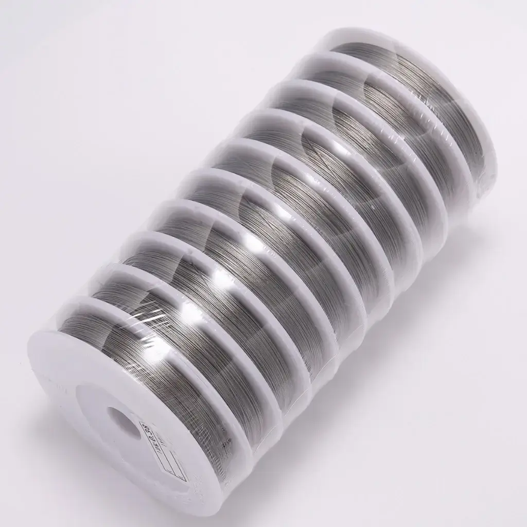 Cuộn dây thép không gỉ xỏ hạt cườm làm đồ trang sức thủ công 0.3mm*35m