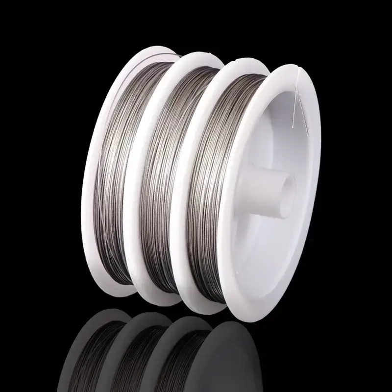 Cuộn dây thép không gỉ xỏ hạt cườm làm đồ trang sức thủ công 0.3mm*35m