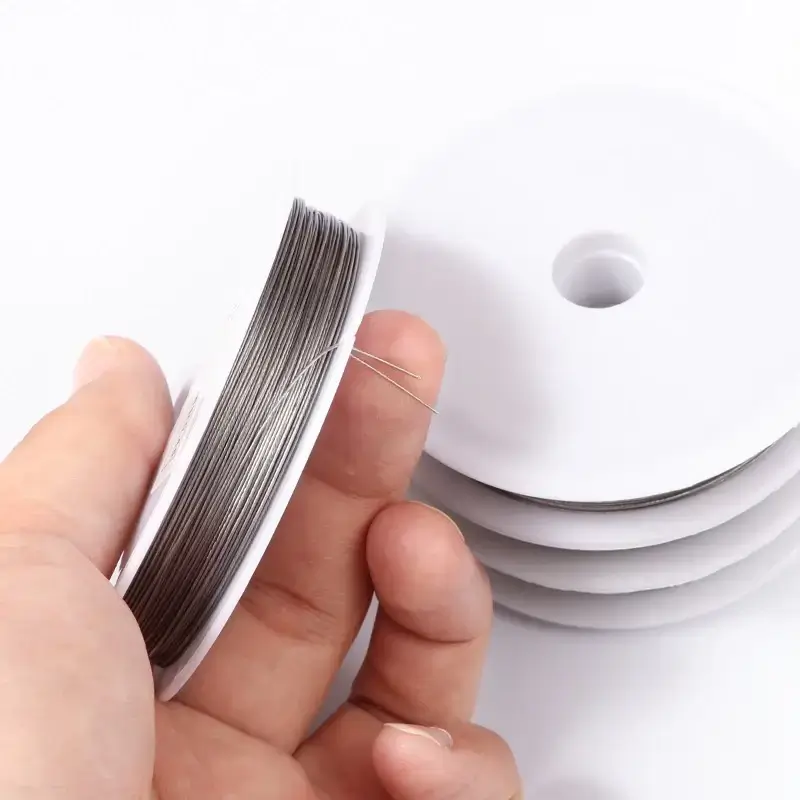 Cuộn dây thép không gỉ xỏ hạt cườm làm đồ trang sức thủ công 0.3mm*35m