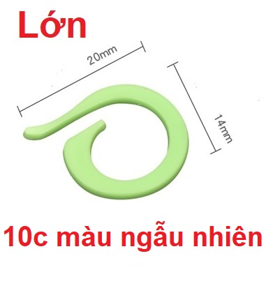 10 Kim Đánh Dấu Len Xoắn Ốc Hình Tròn Bằng Nhựa Nhiều Màu