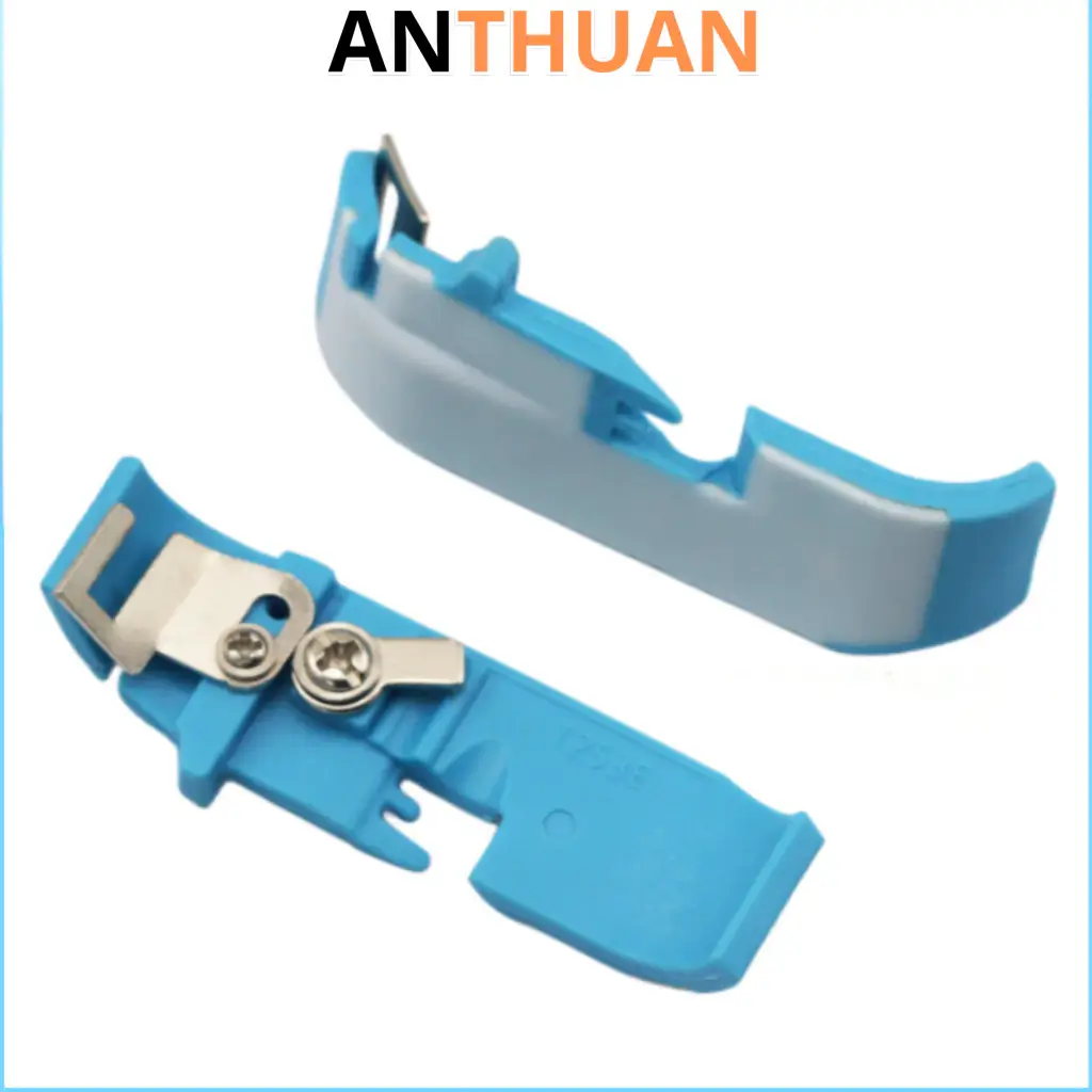 Đế Chân Vịt Nhựa Vắt Sổ 4 Chỉ Màu Xanh Da Trời Có Khe May Vai Con