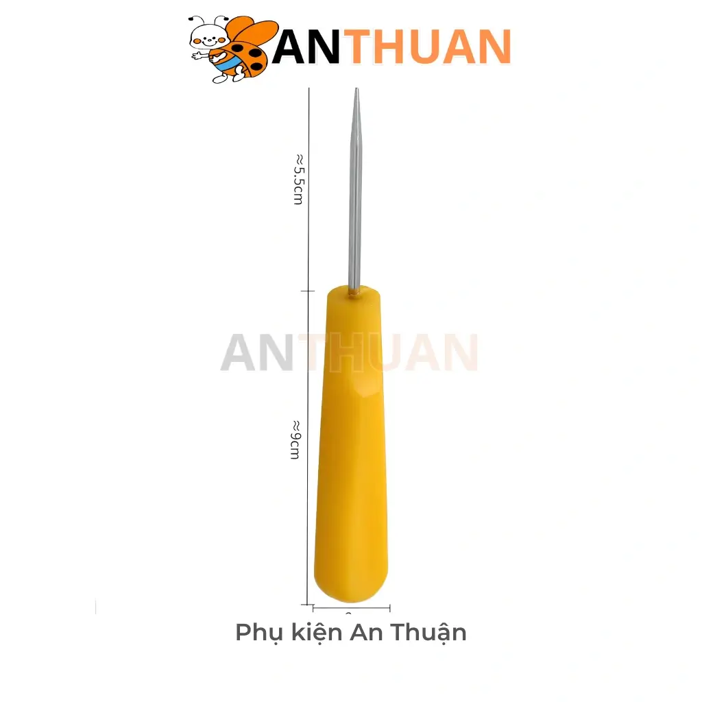 Dùi Cán Nhựa Vàng 14.5cm – Dụng Cụ May Vá & Thủ Công
