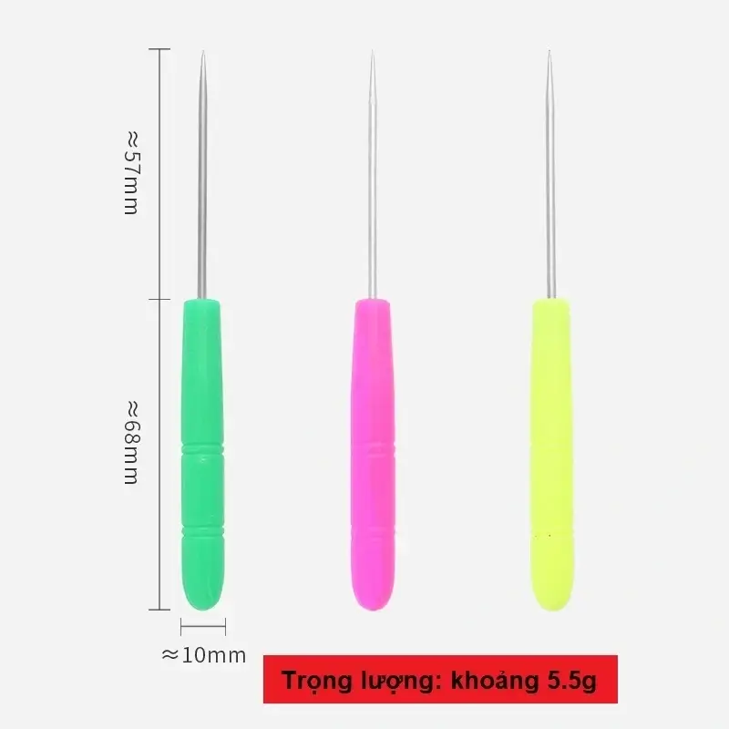 Dùi lỗ vải cán nhựa tròn dài 12.5cm nhiều màu sắc