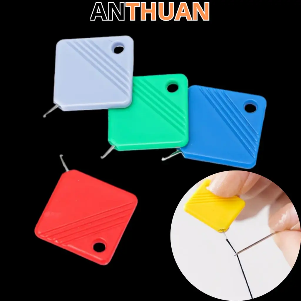Dụng Cụ Xỏ Kim Chỉ Bằng Nhựa Hình Vuông Nhiều Màu Sắc Tùy Chọn