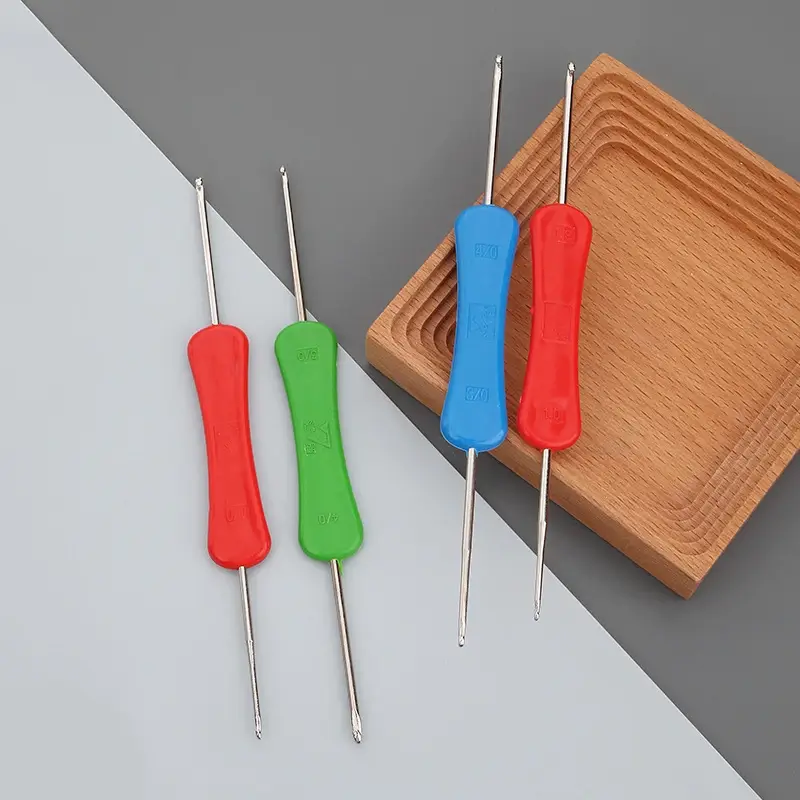Kim Móc Len 2 Đầu Cán Nhựa Dẹp – Kim Crochet Tiện Lợi