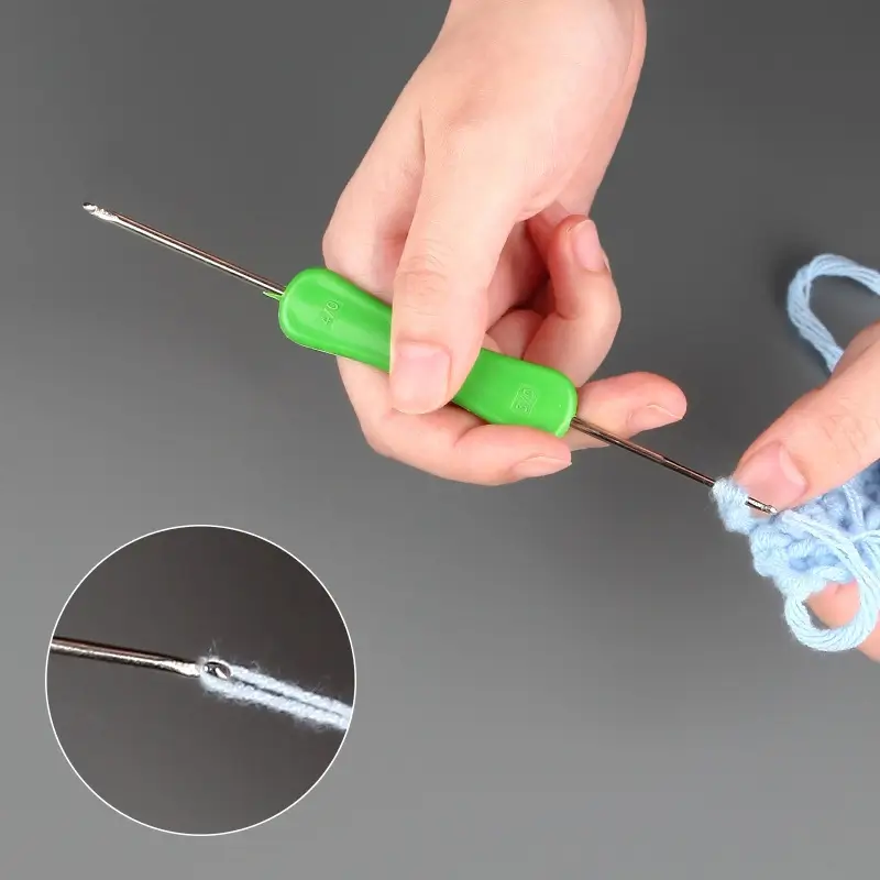 Kim Móc Len 2 Đầu Cán Nhựa Dẹp – Kim Crochet Tiện Lợi