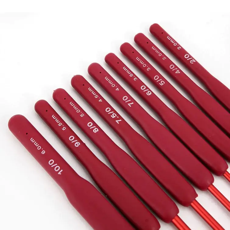 Kim Móc Len Cán Dẻo Màu Đỏ 2.0mm-6.0mm