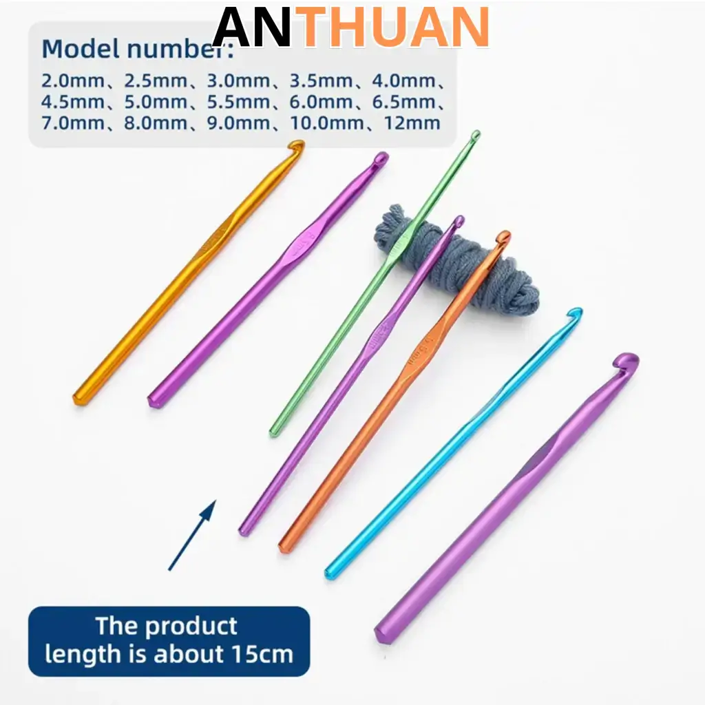 Kim móc len nhôm nhiều màu size 2mm-10mm