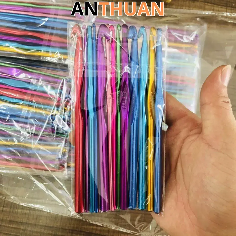 Kim móc len nhôm nhiều màu size 2mm-10mm