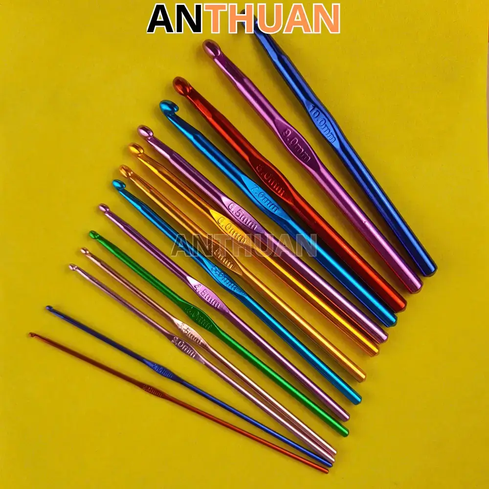 Kim móc len nhôm nhiều màu size 2mm-10mm