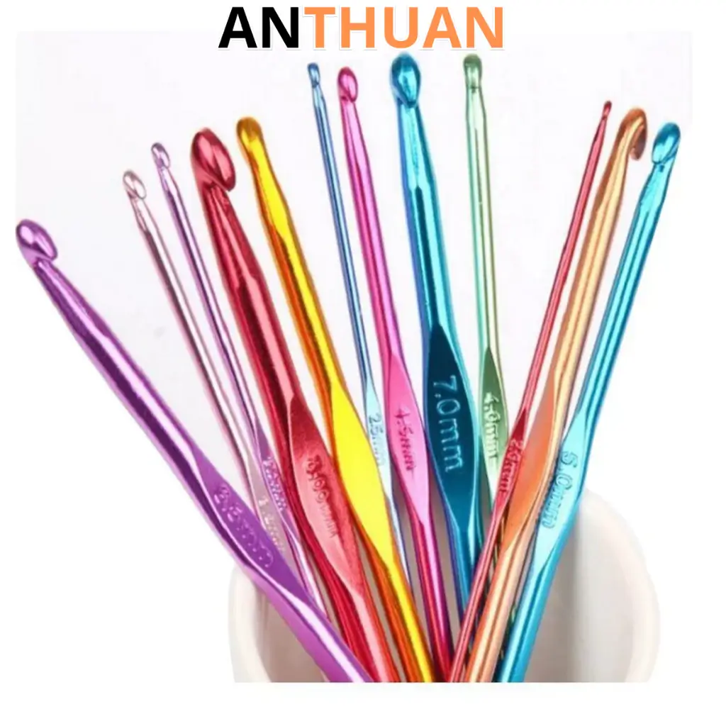 Kim móc len nhôm nhiều màu size 2mm-10mm