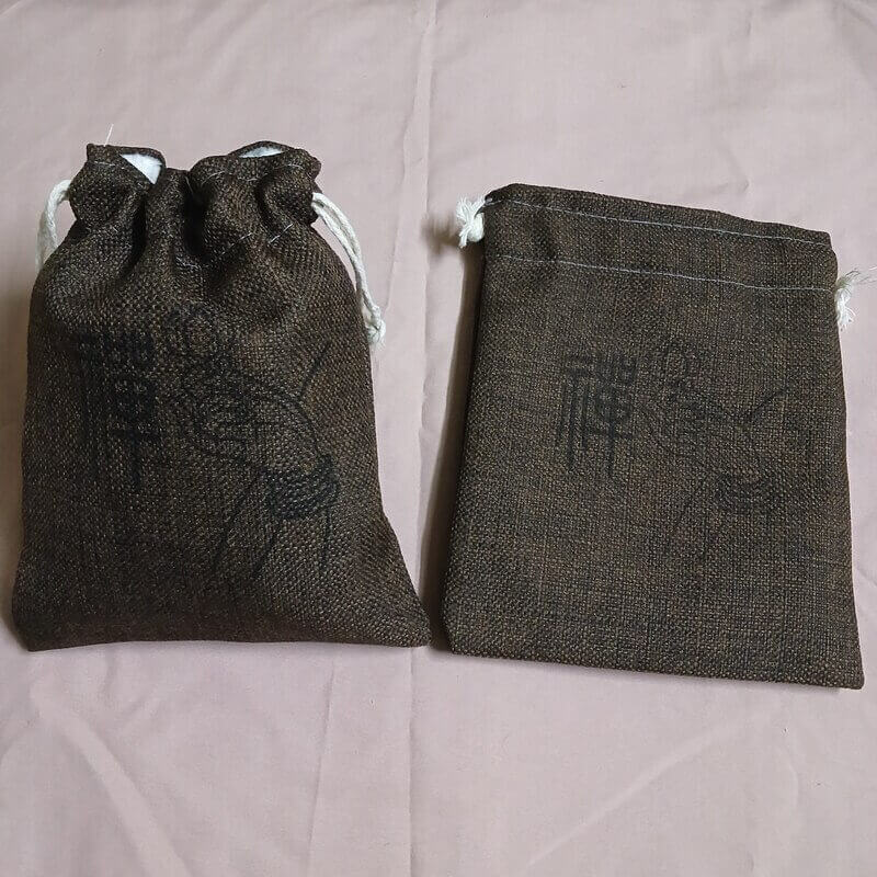 Túi Dây Rút Vải Gai 2 Lớp Đựng Vòng Tay – Chuỗi Hạt Phật 15×19cm