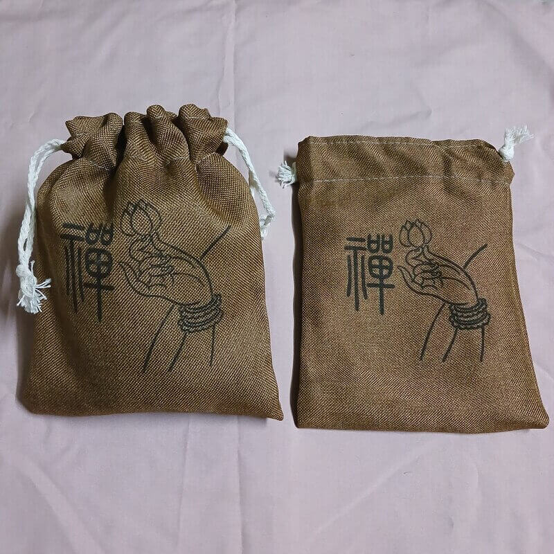 Túi Dây Rút Vải Gai 2 Lớp Đựng Vòng Tay – Chuỗi Hạt Phật 15×19cm