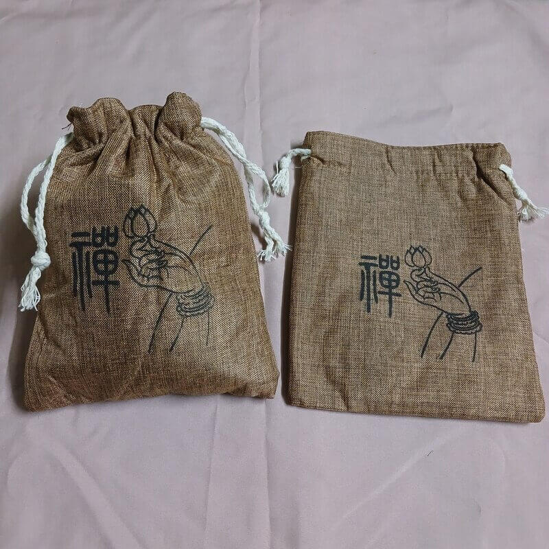 Túi Dây Rút Vải Gai 2 Lớp Đựng Vòng Tay – Chuỗi Hạt Phật 15×19cm