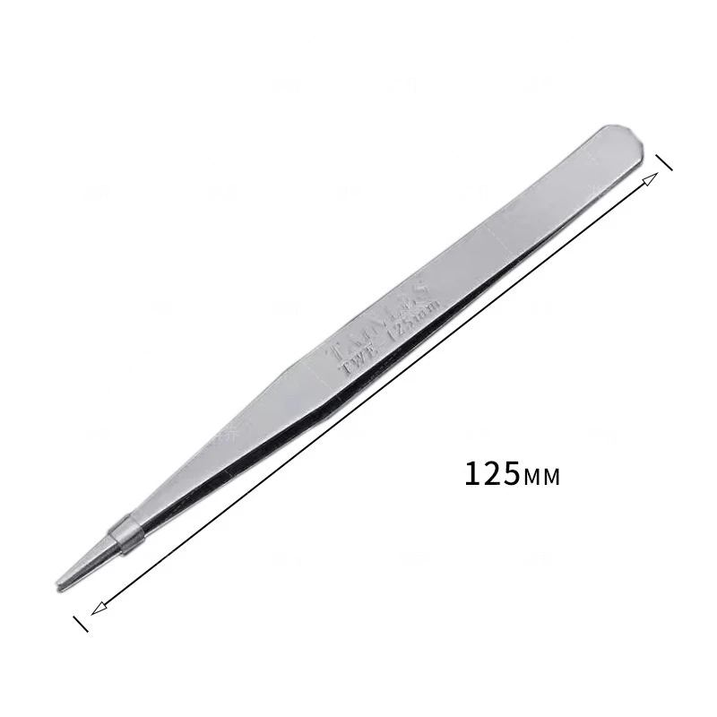 Nhíp gắp chỉ TWE-125MM cong thẳng, nhíp vệ sinh máy may - phụ kiện may mặc