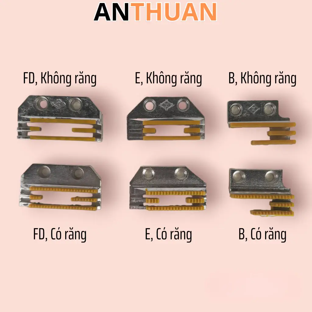 Răng cưa, bàn lừa nhựa 3 cầu, 4 cầu máy may 1 kim công nghiệp