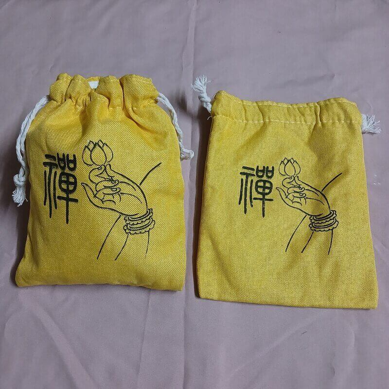 Túi Dây Rút Vải Gai 2 Lớp Đựng Vòng Tay – Chuỗi Hạt Phật 15×19cm