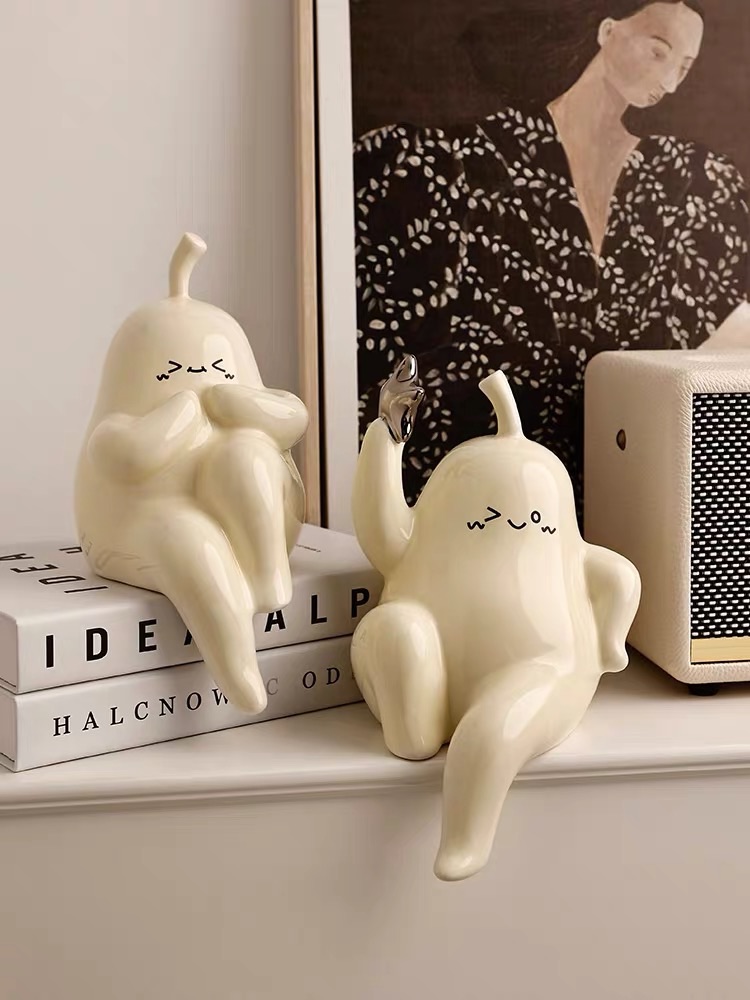 Pear Bookends 2 trắng