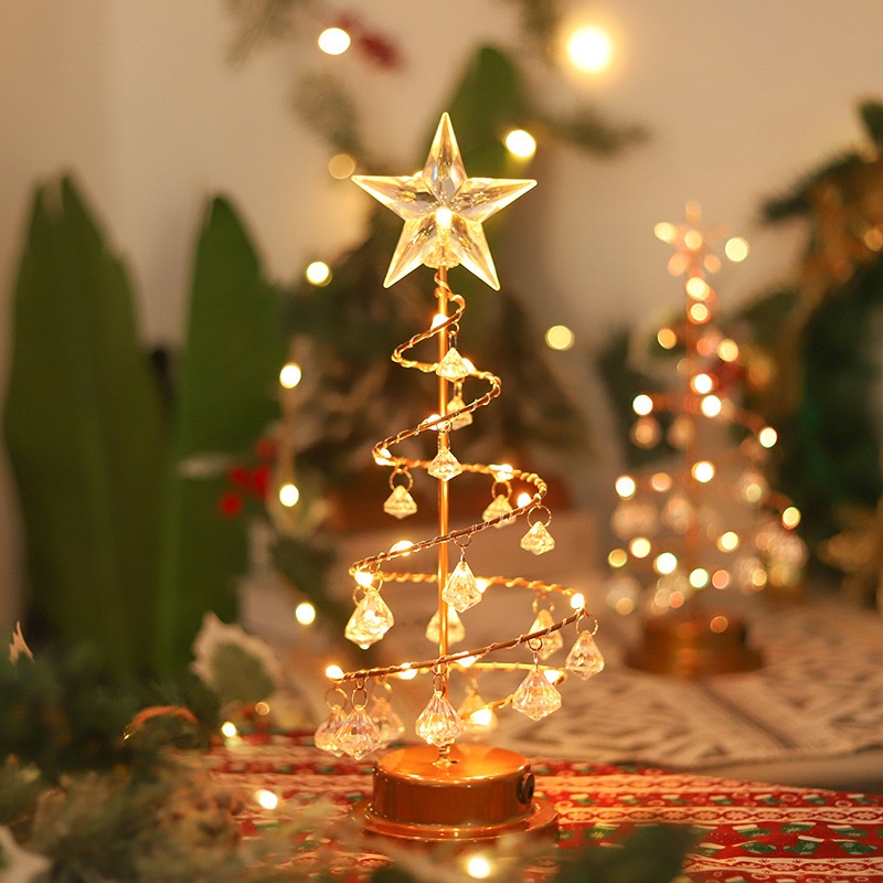 Crystal tree lamp