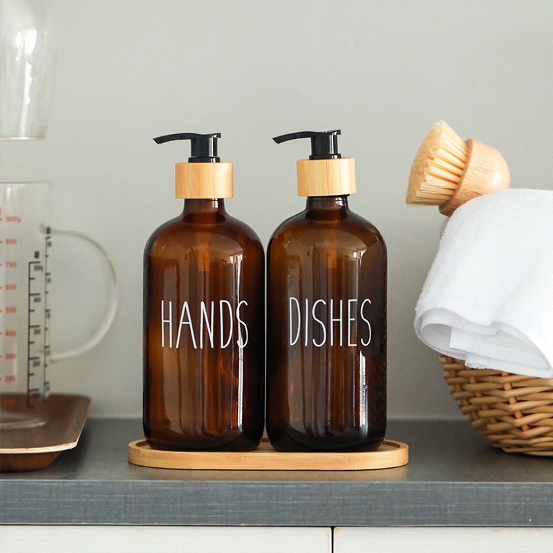 Set bình chiết Hands Dishes - Nâu
