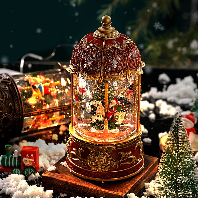 Christmas snowball carousel