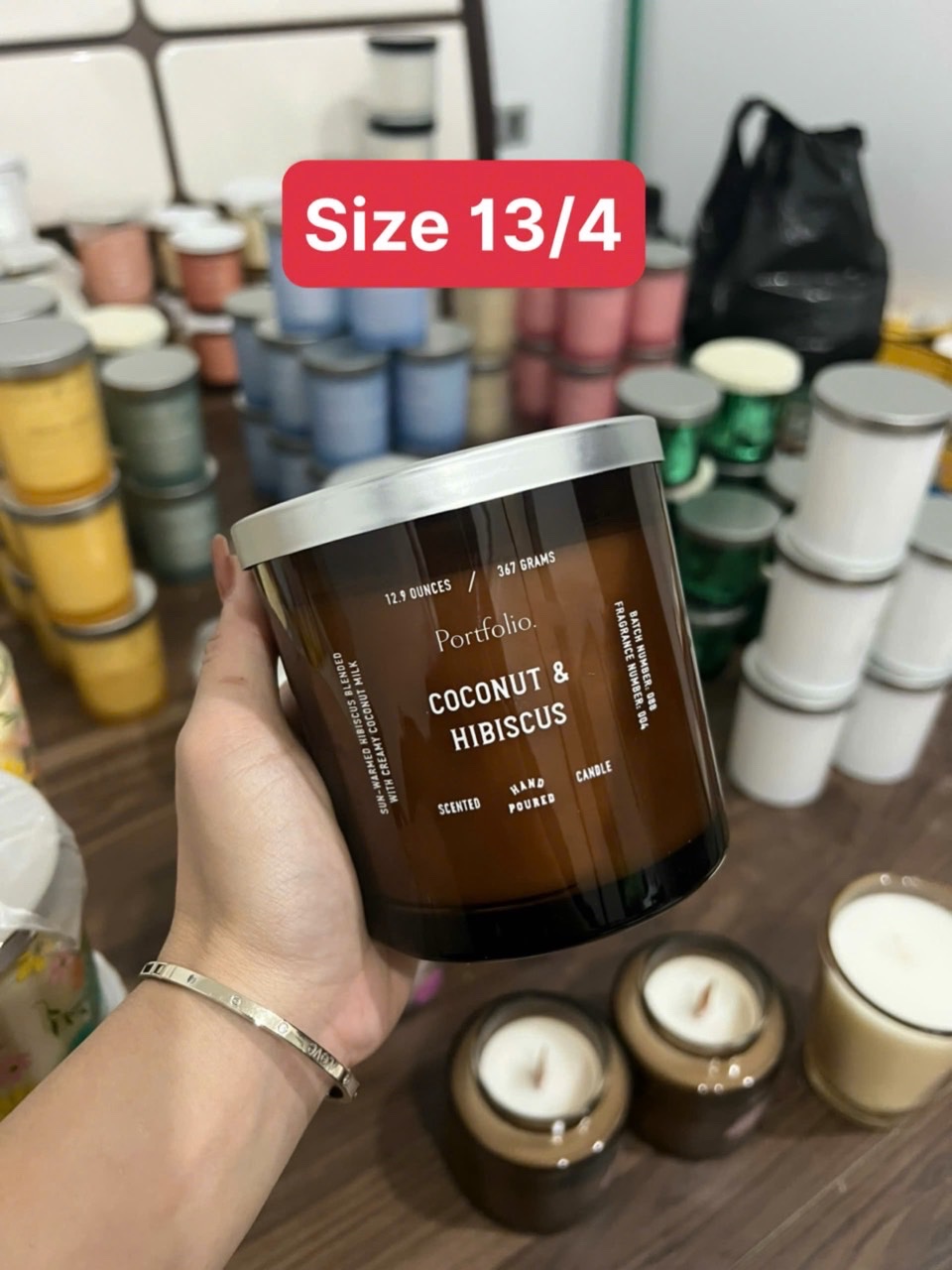 Nến Hand Poured Coconut Hibiscus 13oz