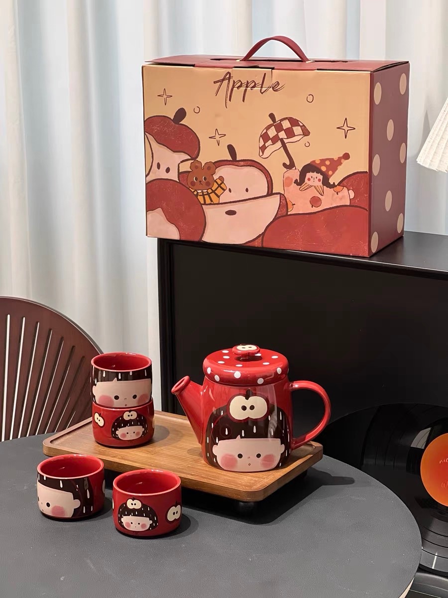 Set trà Apple Girl 4 tách