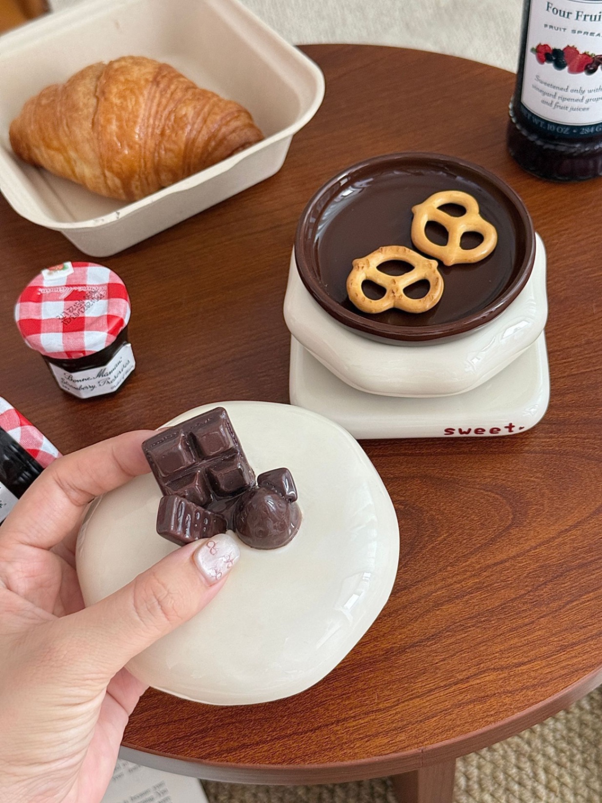 Set đĩa bánh kem sweet