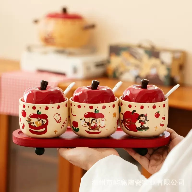 Set gia vị mushroom táo đỏ