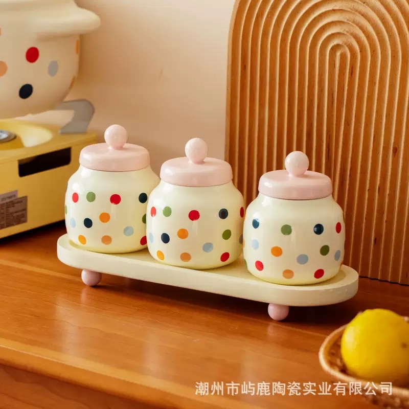 Set gia vị chấm bi