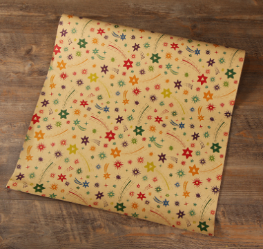 Giấy gói quà sinh nhật Happy birthday màu kraft G03 - Pháo hoa