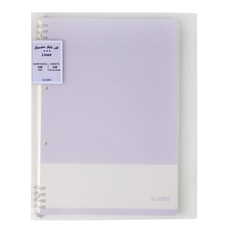 Sổ kẻ ngang nét đứt kẹp còng sắt A4 100 tờ 100/76 Klong MS523-8 chấu