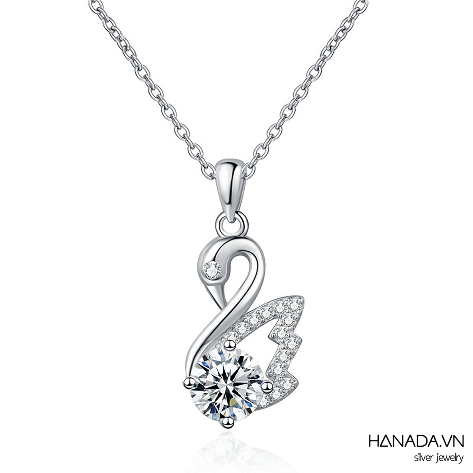 Dây chuyền Kim cương Moissanite 6.5MM Thiên Nga 2535