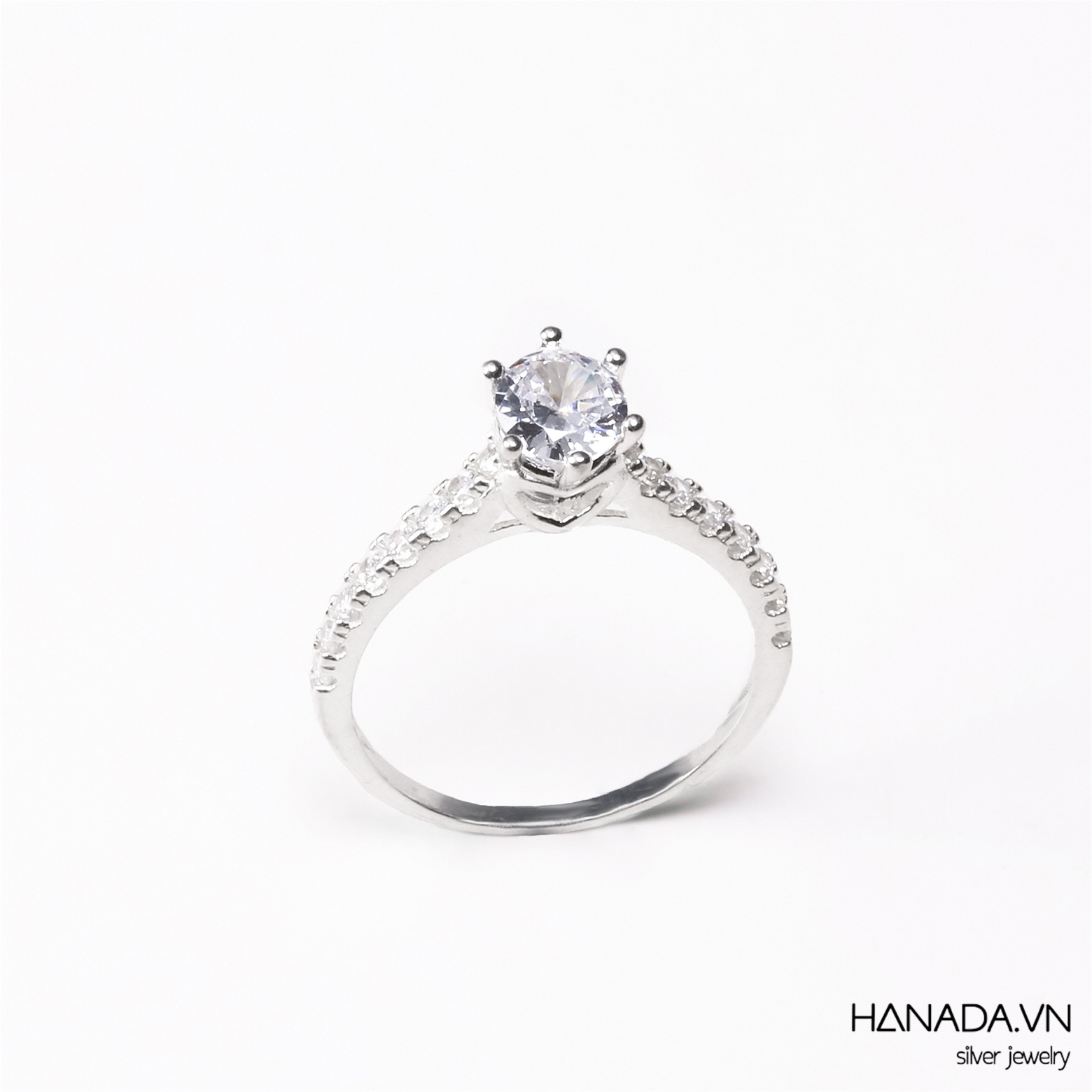Nhẫn Bạc Trụ Đá Trái Tim 2391