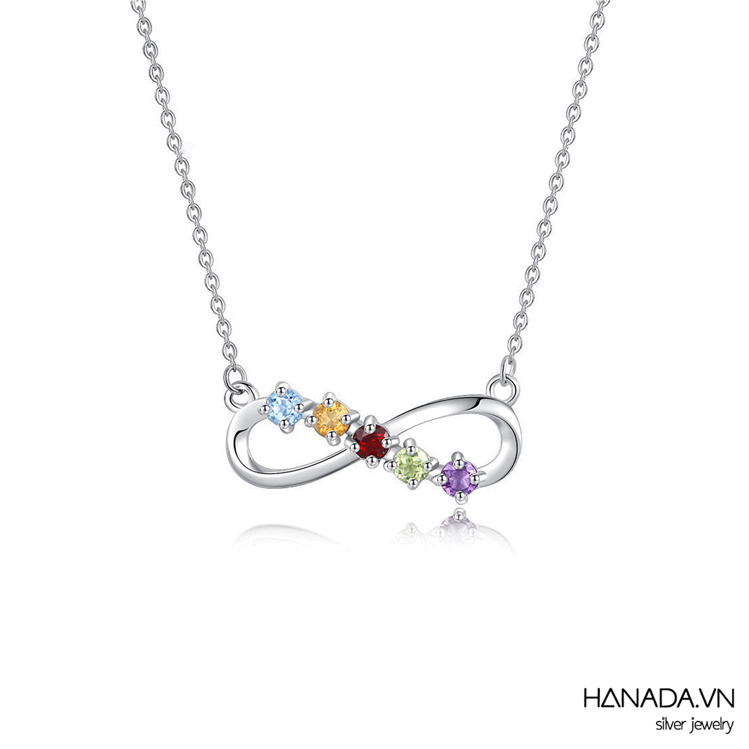 Dây Chuyền Đá Thiên Nhiên Vô Cực Nữ Nam HANADA 2620