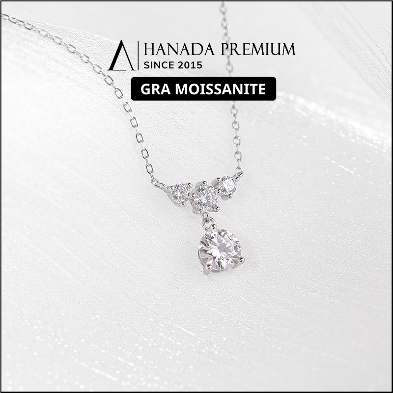 Dây chuyền giọt nước đá rơi Moissanite 2790