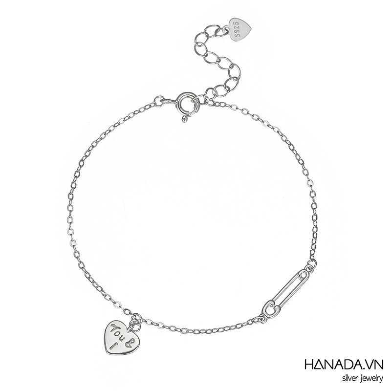 Lắc Tay Safety Charm Trái Tim Trơn 2685