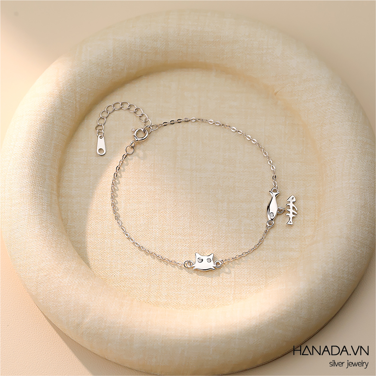 Lắc tay Charm Mèo & Cá 2689