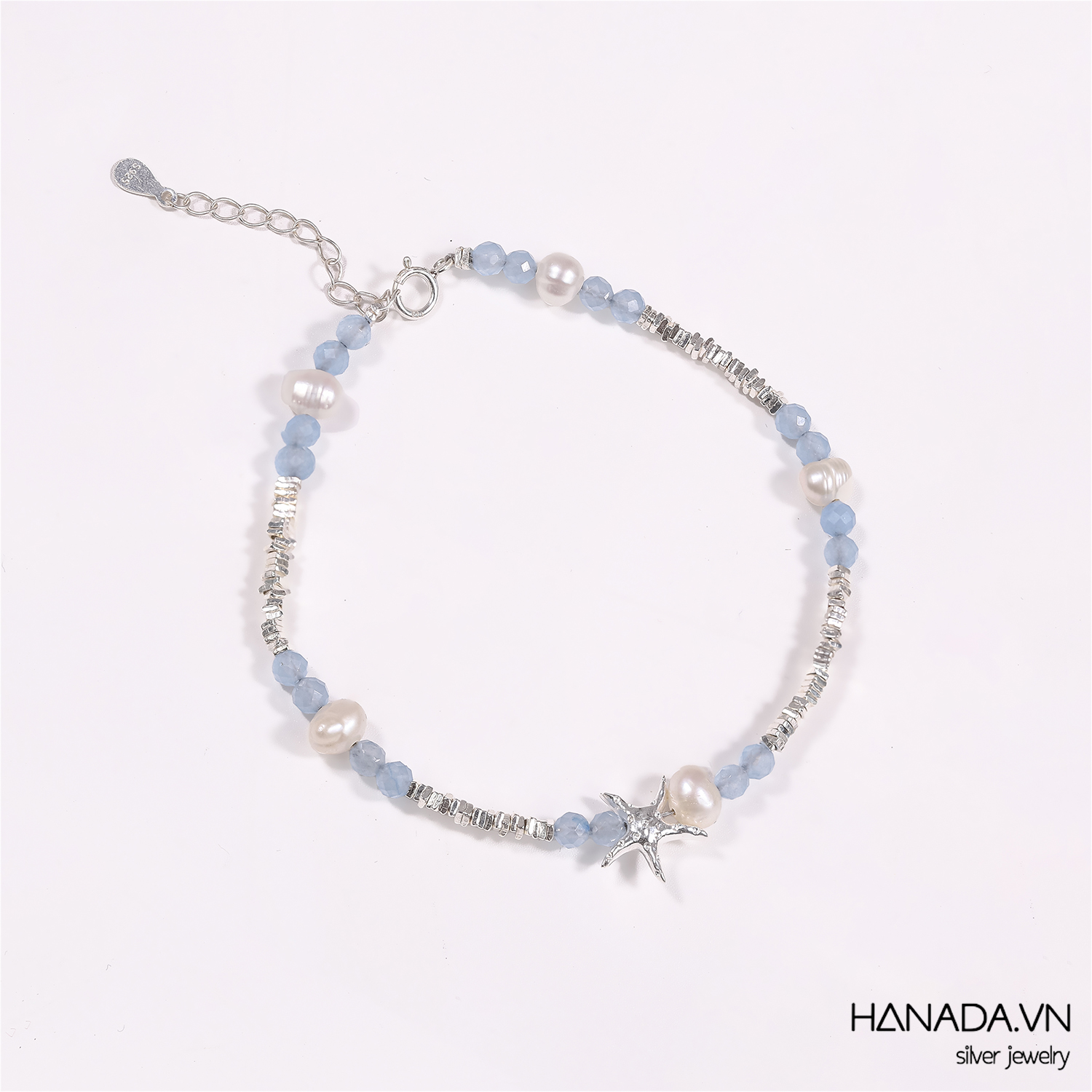 Lắc tay Đá Phối Ngọc Charm Sao Biển 2662