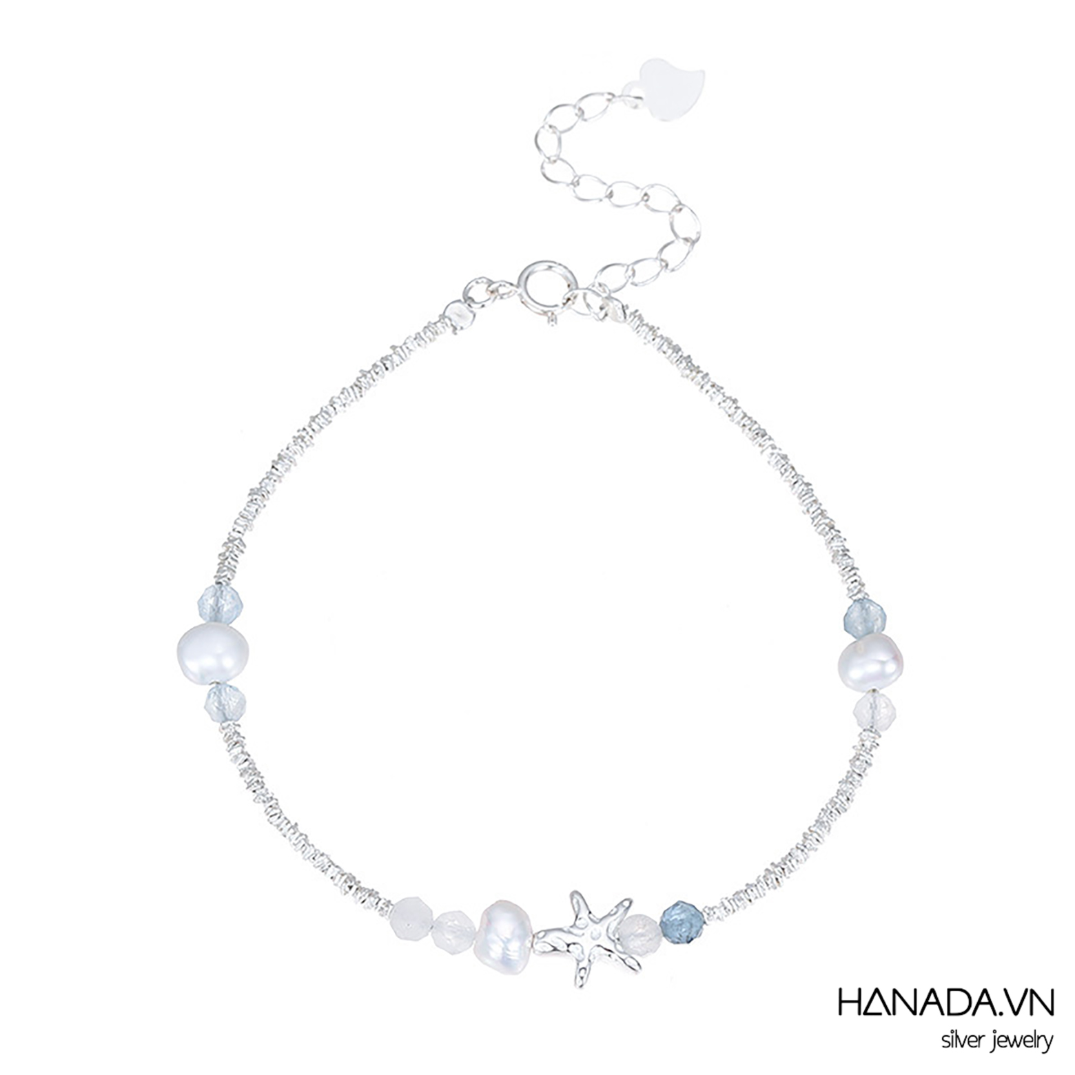 Lắc tay Đá Phối Ngọc Charm Sao Biển 2662