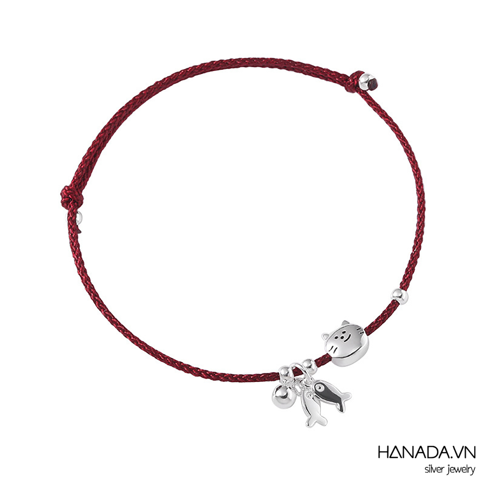 Lắc tay Mèo Phối Bi, Charm Cá 2660