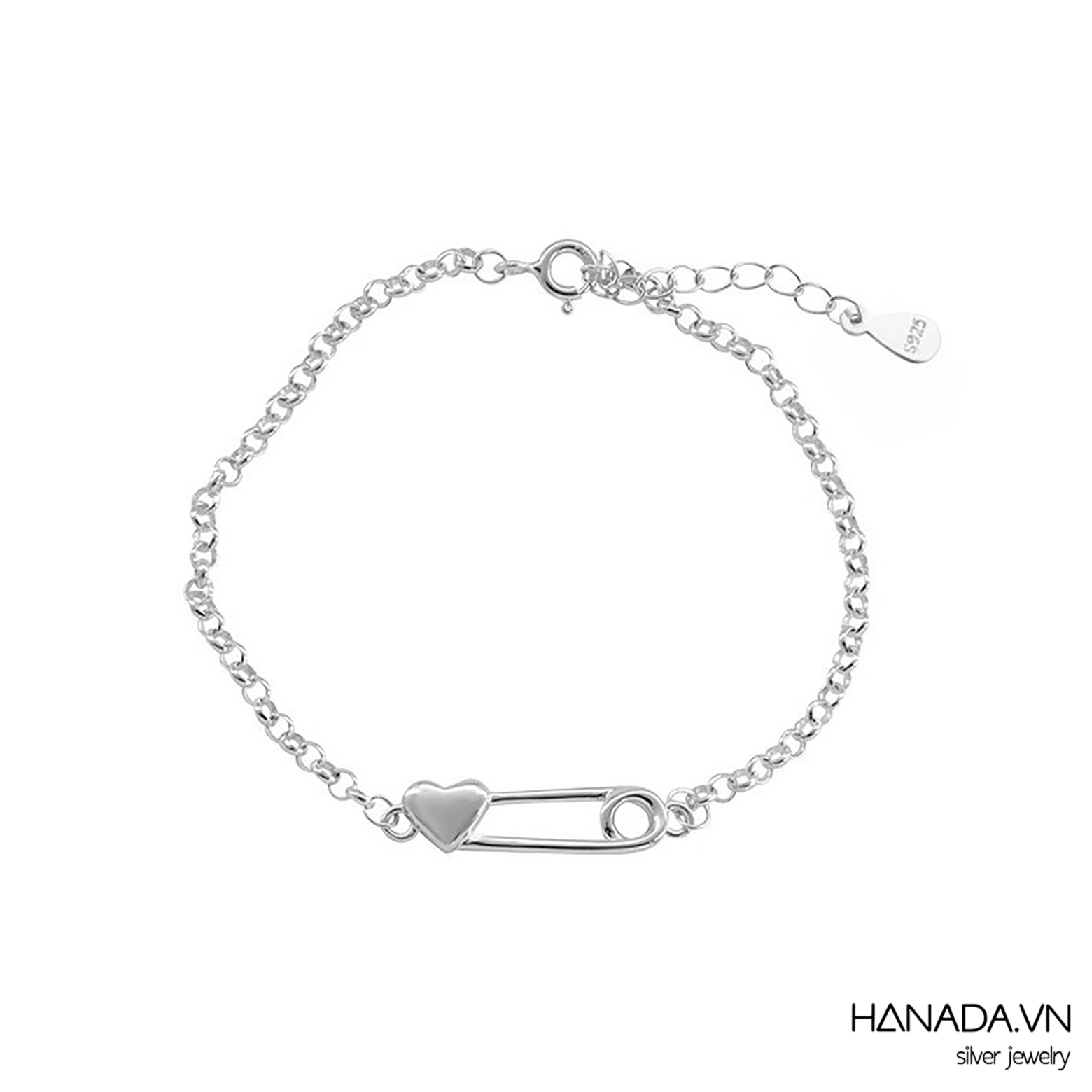 Lắc tay Safety Pin Trơn 2585