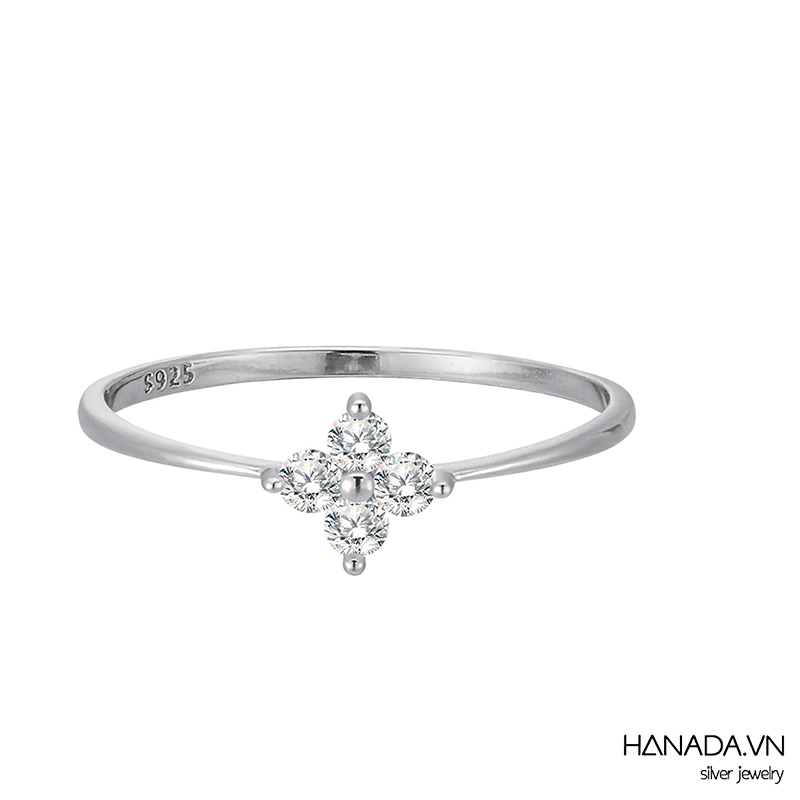 Nhẫn Đá Cubic Zirconia Cỏ 4 Lá Nữ HANADA 2678
