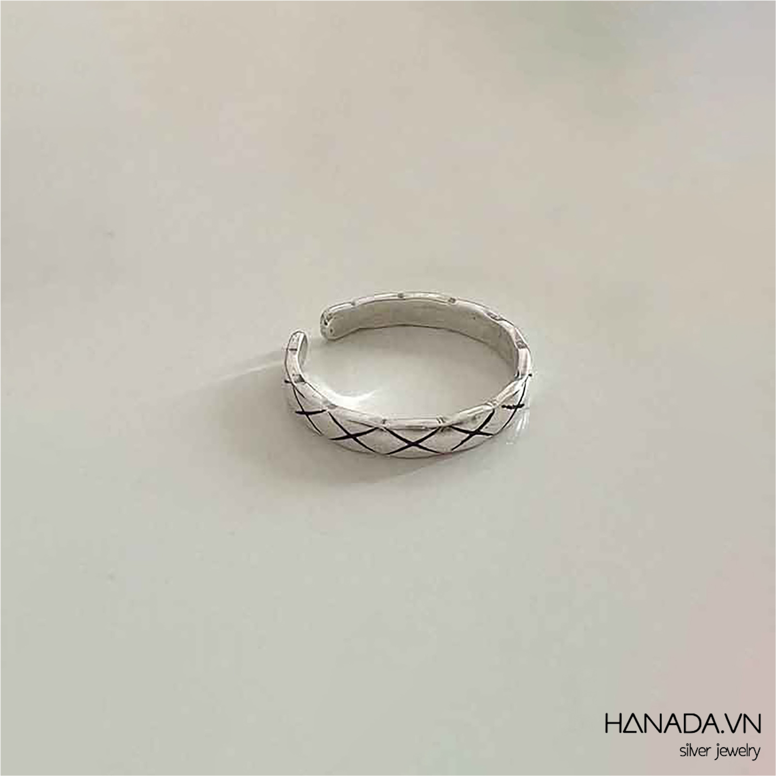 Nhẫn Khắc Chéo Bản Dày 2.5MM Đơn 2721