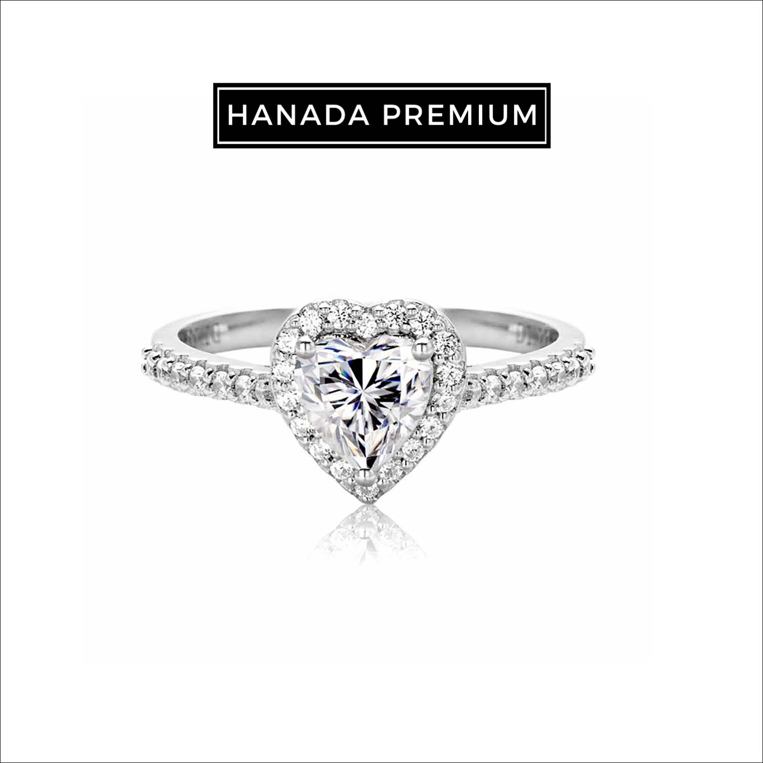 Nhẫn Kim Cương Moissanite Heart 6.5 mm 2375